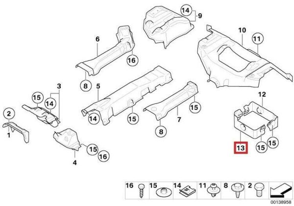 NEW GENUINE MINI R52 CABRIO R53 HEAT THERMAL INSULATION BATTERY 51487157288 - Image 2