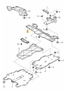 NEW GENUINE PORSCHE 987 BOXSTER CAYMAN REAR UNDER BODY SPLASH GUARD COVER 98750412900 - Image 2