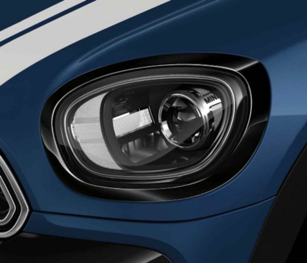 GENUINE MINI COUNTRYMAN F60 JCW FRONT HEADLIGHT PIANO BLACK SURROUND SET - Image 2
