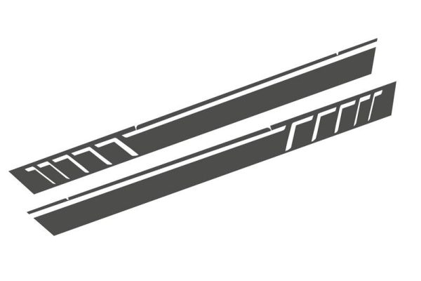 Add On Door Moldings Strips Brushed Aluminum with Side Decals Sticker Vinyl Dark Grey and Turning Lights suitable for MERCEDES G-class W463 (1989-2015) - Image 8