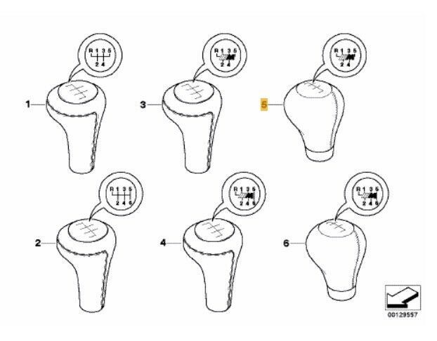 NEW GENUINE BMW 3 SERIES E46 M SPORT 5 SPEED BLACK LEATHER GEAR KNOB 25117896031 - Image 2