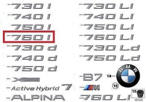 BMW NEW GENUINE E65 7 SERIES 760i TRUNK BADGE EMBLEM LOGO 51147033245