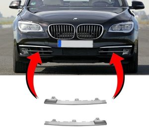 NEW GENUINE BMW 7 SERIES F01 F02 LCI FRONT BUMPER FOG LIGHT GRILL TRIMS PAIR SET 51137295355 + 51137295356