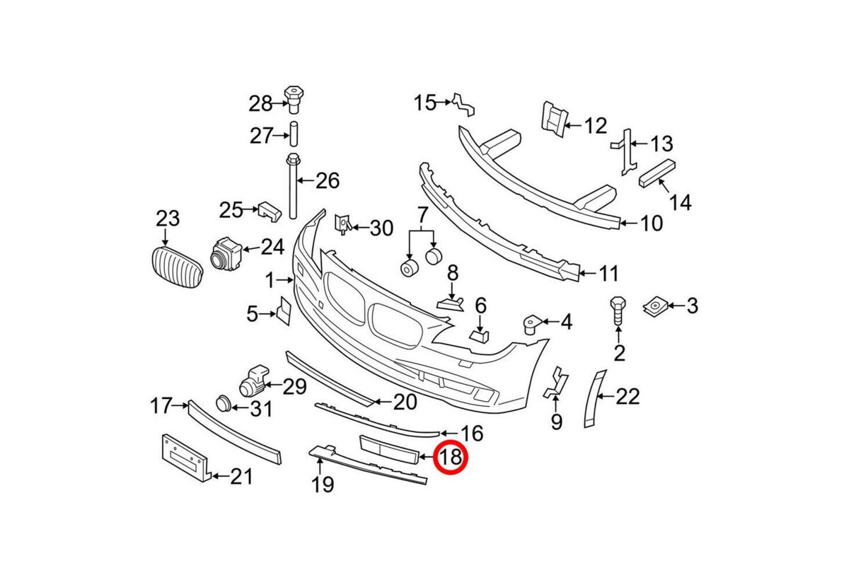NEW GENUINE BMW 7 SERIES F01 F02 LCI FRONT BUMPER FOG LIGHT GRILLS PAIR SET 51117295267 + 51117295268 - Image 5