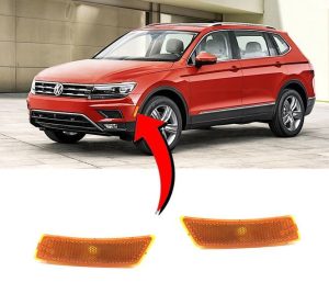 NEW GENUINE VW TIGUAN 2016 - 2018 FRONT BUMPER REFLECTORS PAIR SET N/S + O/S 5C5945071A + 5C5945072A