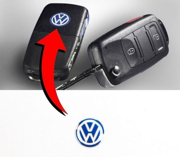 NEW GENUINE VW GOLF BORA JETTA PASSAT KEY FOB BADGE EMBLEM 14MM REPLACEMENT 3B083789109Z