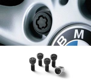 NEW GENUINE BMW X3 X5 X6 SERIES WHEEL SECURITY LOCKING BOLTS SET 36132453961