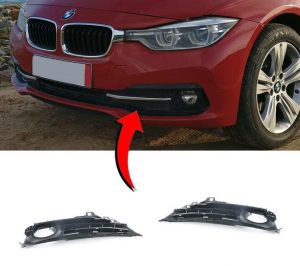 NEW GENUINE BMW 3 SERIES F30 F31 LCI FOG LIGHT CLOSED GRILLS PAIR SET N/S + O/S 51117396885 + 51117396886