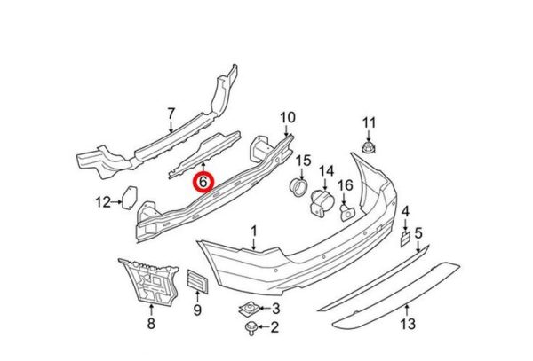 NEW GENUINE BMW 3 SERIES F30 F31 REAR BUMPER CENTER GUIDE BRACKET 51127256921 - Image 5