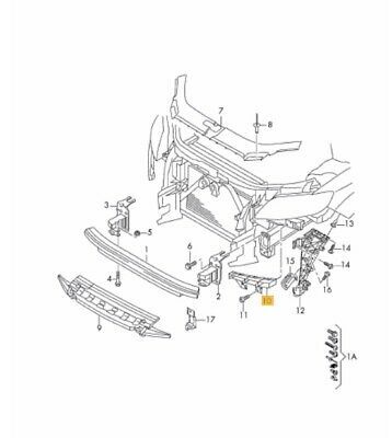 NEW GENUINE AUDI Q7 07-16 FRONT BUMPER MOUNT SUPPORT BRACKET RIGHT 4L0807334A - Image 2