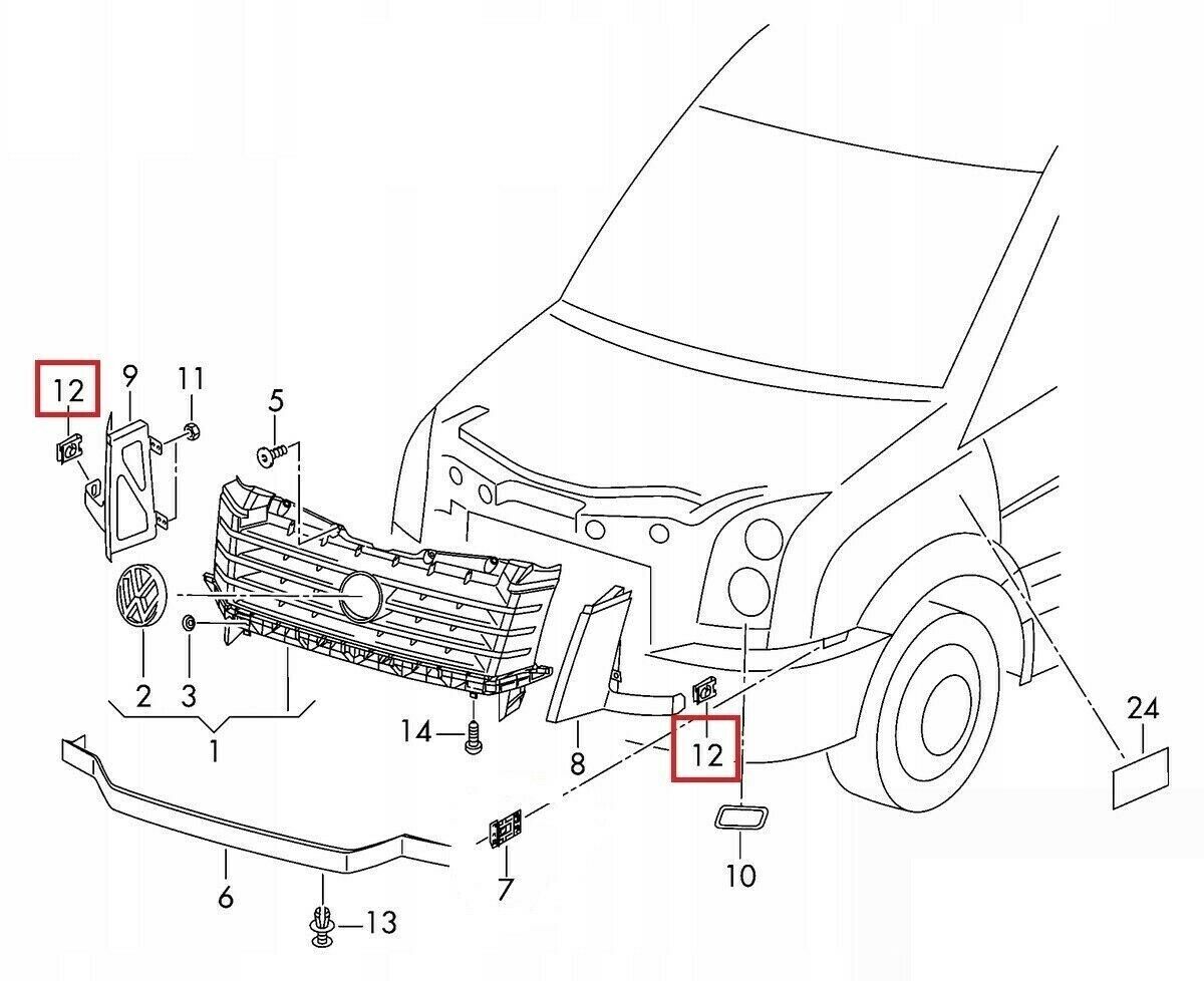 NEW GENUINE VOLKSWAGEN VW CRAFTER FRONT BUMPER MOUNTING BRACKET 2E0821817 - Image 2