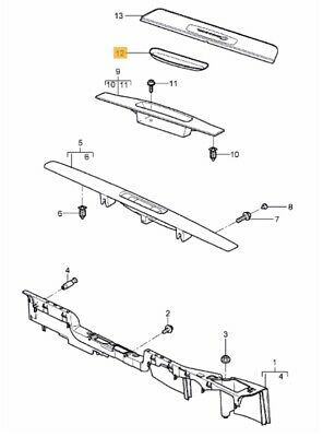 NEW GENUINE PORSCHE 987 BOXSTER CAYMAN 997 DOOR LINING SILL POCKET RUBBER MAT 99655151300 - Image 2