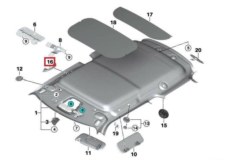 MINI NEW GENUINE F55 F56 F57 F60 FRONT GRAB HANDLE 51167336852 - Image 2