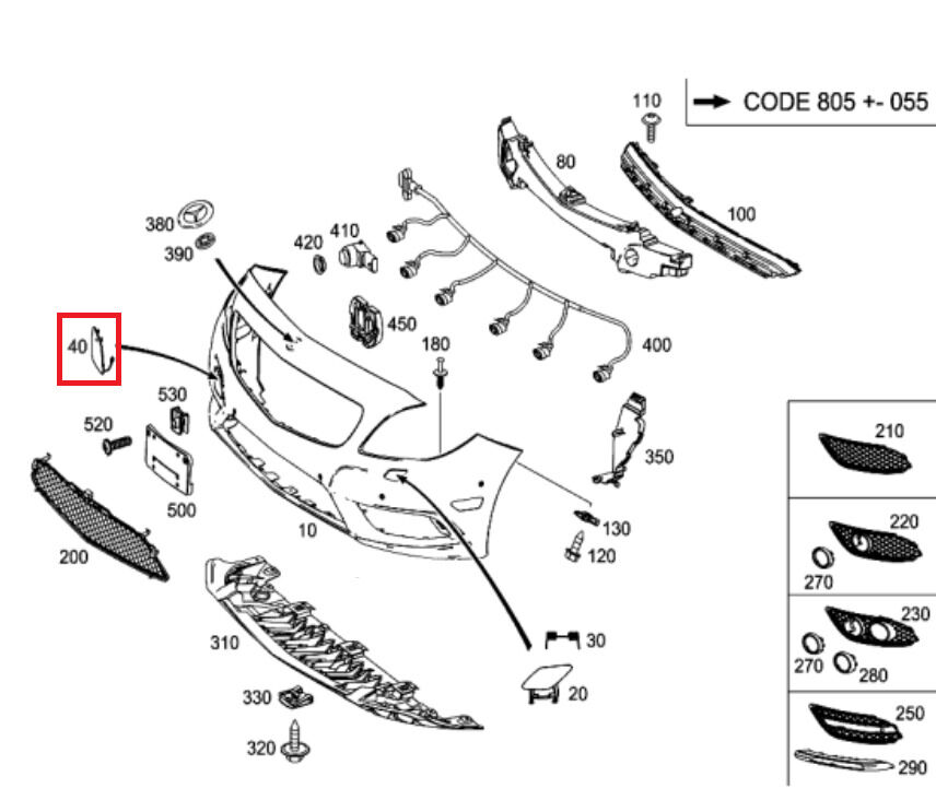 NEW GENUINE MERCEDES BENZ MB B CLASS W246 FRONT BUMPER TOWING EYE COVER PRIMED - Image 2