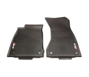 NEW GENUINE AUDI S5 2017- FRONT BLACK RUBBER ALL WEATHER FLOOR MATS LHD 8W7061221B041