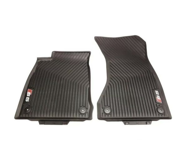 NEW GENUINE AUDI S5 2017- FRONT BLACK RUBBER ALL WEATHER FLOOR MATS LHD 8W7061221B041