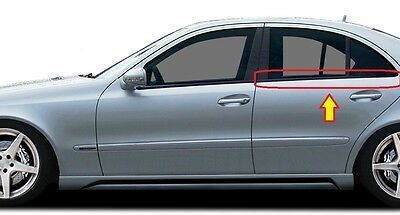 NEW GENUINE MERCEDES MB E W211 REAR DOOR LEFT SIDE WINDOW MOLDING GLOSS BLACK A2116900580 - Image 2