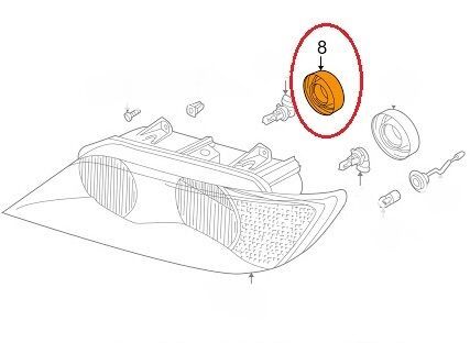 BMW NEW GENUINE E36 E39 E53 E36 HEADLIGHT HEADLAMP BULB CAP COVER 63128361961 - Image 2