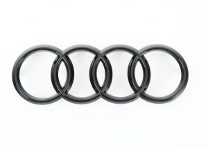 NEW GENUINE AUDI A4 B9 A6 C7 A8 Q3 Q5 Q7 FRONT RING BADGE EMBLEM GLOSS BLACK 8J0853605BT94