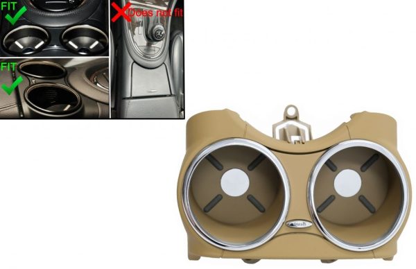 Front Dual Cup Holder suitable for Mercedes Benz CLS C219 W219 (2003-2010) Beige - Image 9