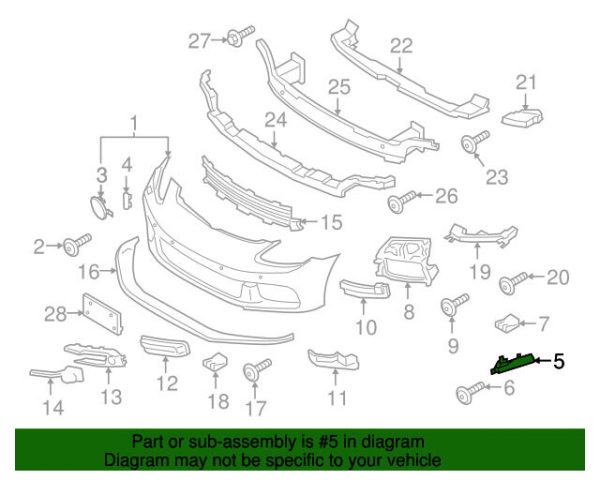 NEW GENUINE PORSCHE PANAMERA 971 FRONT RIGHT O/S GUIDE BRACKET 971807284 - Image 2