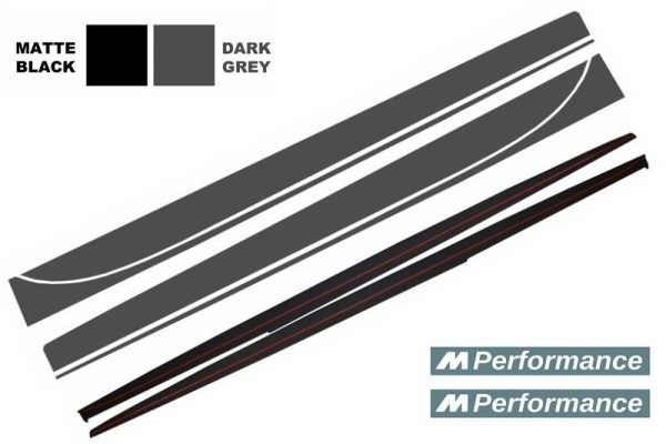 Side Skirts Add-on Lip Extensions suitable for BMW F30 F31 3 Series (2011-Up) M-Performance Design