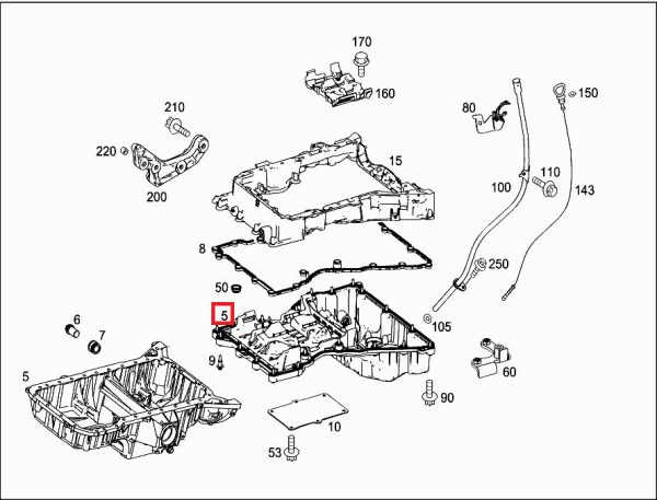 NEW GENUINE MERCEDES BENZ E CLASS W212 2.2 DIESEL OIL SUM PAN A6510102913 - Image 2