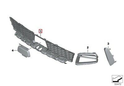 NEW GENUINE BMW 1 SERIES F40 M SPORT FRONT BUMPER LOWER CENTER GRILL 51118070941 - Image 2