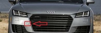 NEW GENUINE AUDI TT 15-17 FRONT BUMPER TOW HOOK EYE COVER PRIMED 8S0807241 GRU - Image 2