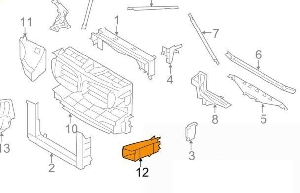 BMW NEW GENUINE 7 SERIES F01 LCI F02 LCI FRONT LEFT BRAKE AIR DUCT N/S 51747308825 - Image 4