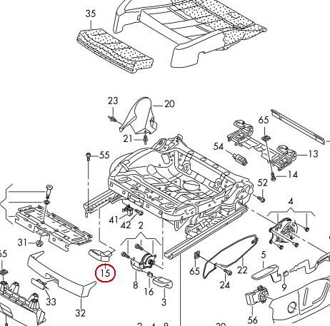 NEW GENUINE VW JETTA PASSAT POLO SCIROCCO LEFT SEAT ADJUSTMENT HANDLE LEVER 3C0881253A9B9 - Image 4