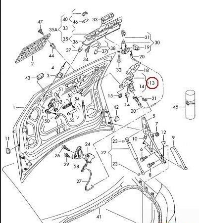 NEW GENUINE AUDI A4 2001-2005 REAR TRUNK BOOT INNER LOCK MECHANISM 8E5827505B - Image 4
