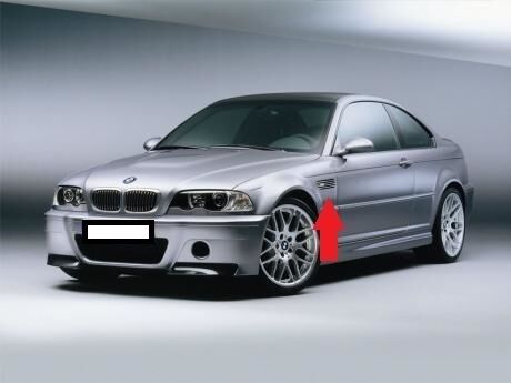 NEW GENUINE BMW 3 E46 CSL LEFT N/S WING FENDER GRILLE CSL BADGE 51137895913 - Image 5