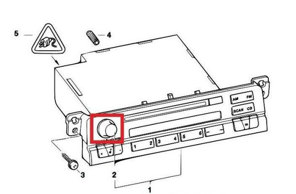 NEW GENUINE BMW E46 E83 E85 E86 BUSINESS CD RADIO PLAYER VOLUME BUTTON KNOB 65126923321 - Image 5