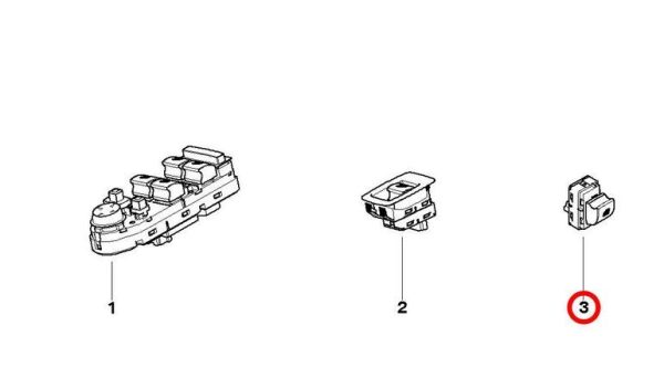 NEW BMW GENUINE X3 SERIES E83 PASSENGER SIDE WINDOW SWITCH N/S 61316922244 - Image 4