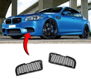 BMW NEW GENUINE 5 SERIES F10 M5 FRONT BUMPER AIR INTAKE MESH GRILLS SET 51118047393 + 51118047394