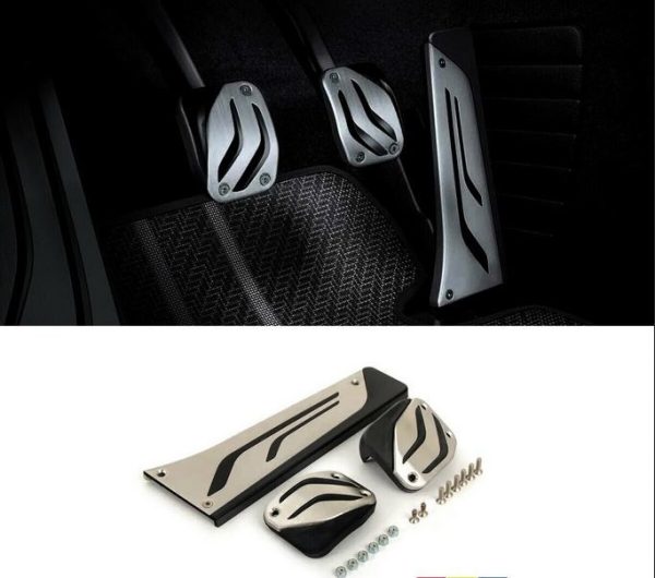 BMW NEW GENUINE M PERFORMANCE MANUAL TRANSMISSION STAINLESS STEEL PEDAL PADS 35002232276