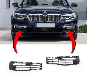 NEW GENUINE BMW 5 SERIES G30 G31 FRONT BUMPER GRILLS PAIR SET N/S + O/S 51117385277 + 51117385278