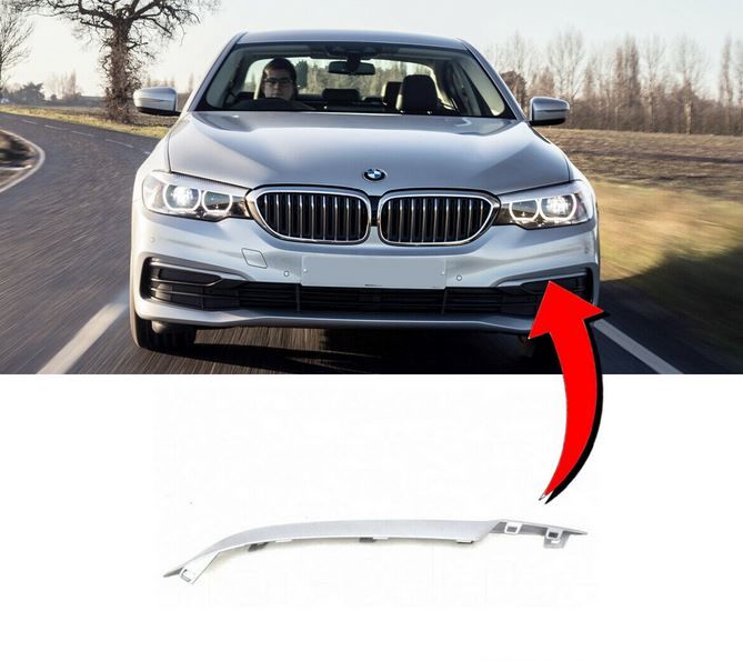 NEW GENUINE BMW 5 SERIES G30 G31 FRONT BUMPER RUBBER STRIP TRIM LEFT N/S 51117385271