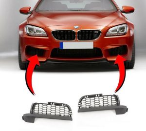 NEW GENUINE BMW 6 SERIES F06 F12 F13 M SPORT FRONT BUMPER GRILLS PAIR SET NS+OS 51118050347 + 51118050348