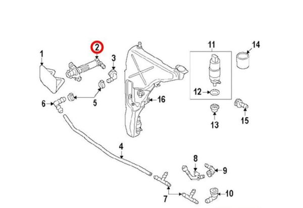 NEW GENUINE AUDI A6 C7 HEADLIGHT WASHER FLUID JET NOZZLE 4G0955102B - Image 4