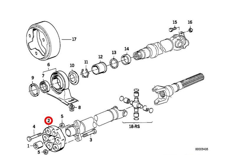 NEW GENUINE BMW E90 E91 E81 E30 E34 E60 E36 E46 DOUGHNUT PROPSHAFT FLEX JOINT 26111225624 - Image 5