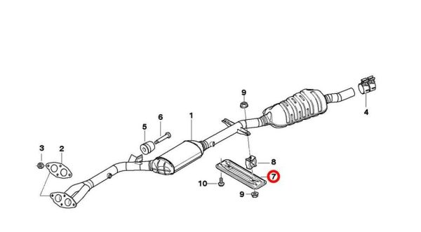 NEW GENUINE BMW E46 E90 E91 E83 E84 UNDERFLOOR EXHAUST CONNECTOR SUPPORT 18211436309 - Image 7
