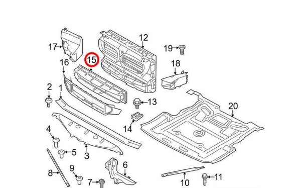 NEW GENUINE BMW 5 SERIES F07 F10 F11 LCI FRONT RADIATOR LOWER AIR DUCT 51647331789 - Image 4