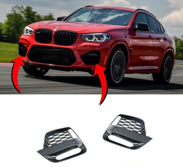 NEW GENUINE BMW X3 X4 SERIES G01 G02 FRONT M BUMPER OPEN SIDE GRILLS PAIR SET 51118092757 + 51118092758