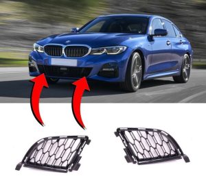 NEW GENUINE BMW 3 SERIES G20 FRONT M BUMPER LOWER GRILLS PAIR SET N/S + O/S 51118075601 + 51118075602
