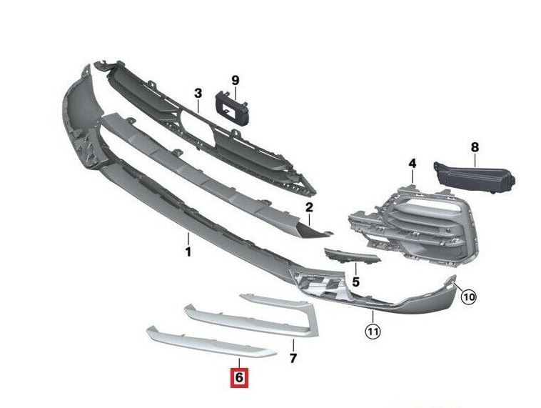 NEW GENUINE BMW X5 G05 X5 30dX 40iX 50iX SAV PROTECTIVE STRIP SIDE RIGHT 51117449682 - Image 4