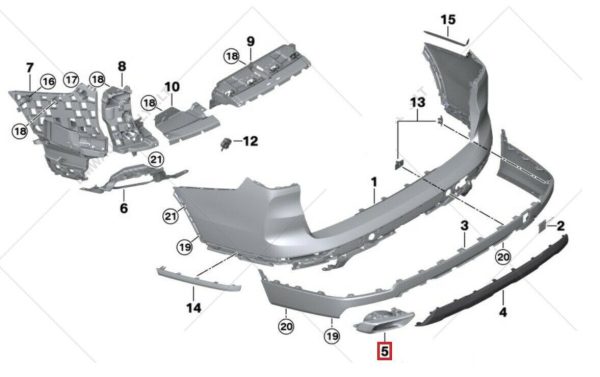 NEW GENUINE PORSCHE MACAN 95B FRONT BUMPER BRACKET LEFT SIDE N/S 95B825101E1E0 - Image 2