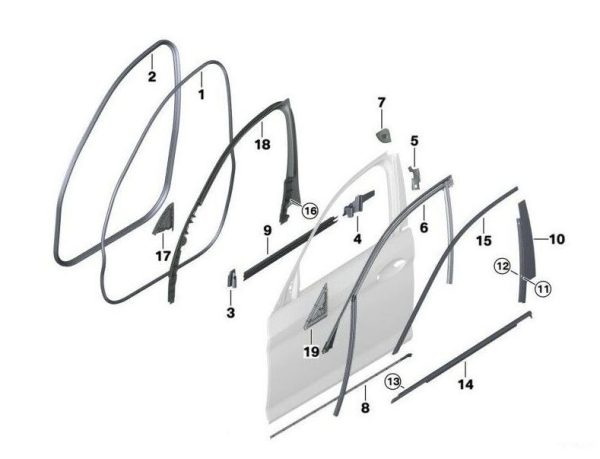 FOR NEW GENUINE BMW 5 SERIES G30 G31 F90 M5 COVER MIRROR TRIANGLE INTERIOR LEFT N/S - Image 3