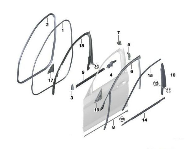 FOR NEW GENUINE BMW 5 SERIES G30 G31 F90 M5 COVER MIRROR TRIANGLE INTERIOR RIGHT O/S - Image 3